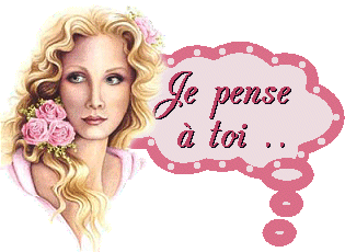 Gif animé je pense à toi femme